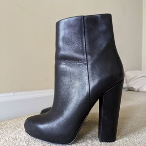 ALDO Leather 5 inch block heel booties